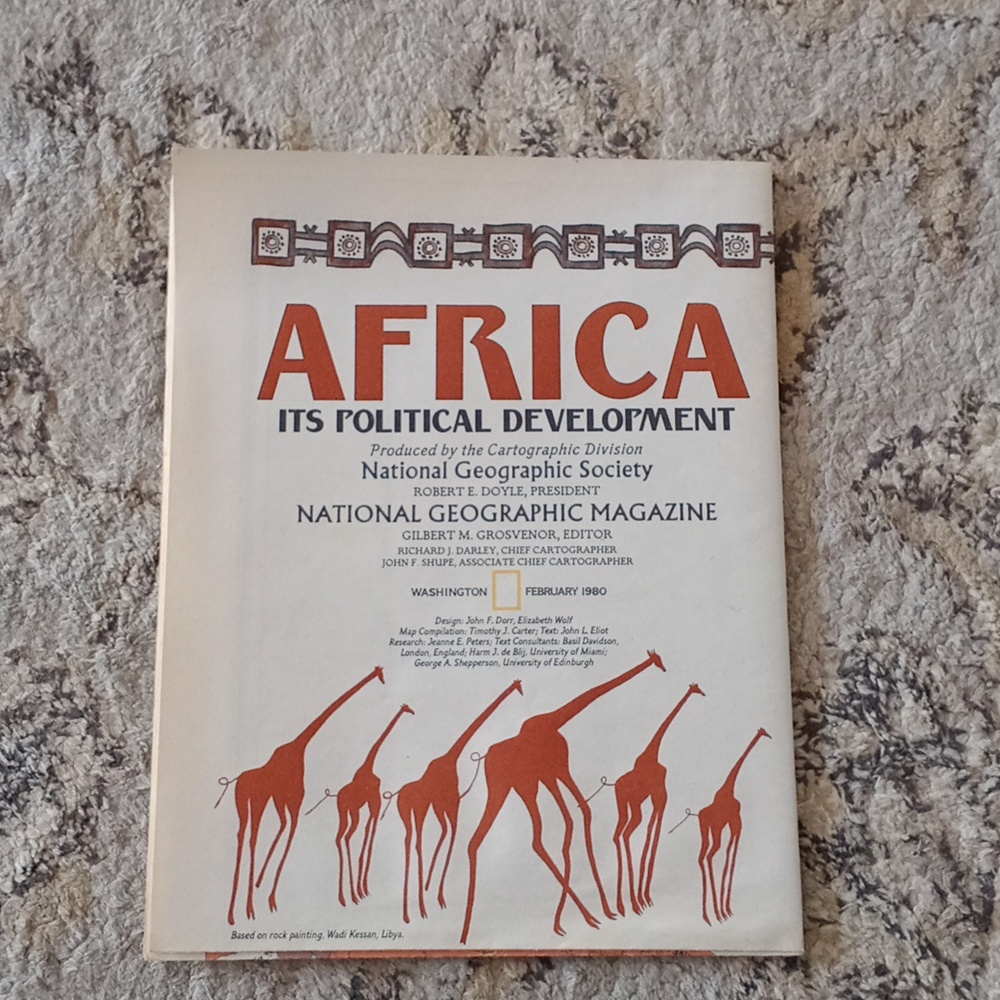 National Geographic Africa Edition with Red and Cream Cover